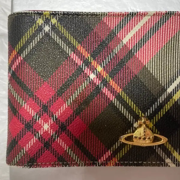 [BUNJANG] Vivienne Westwood Check Bifold Wallet / 비비안웨스트우드 체크 반지갑