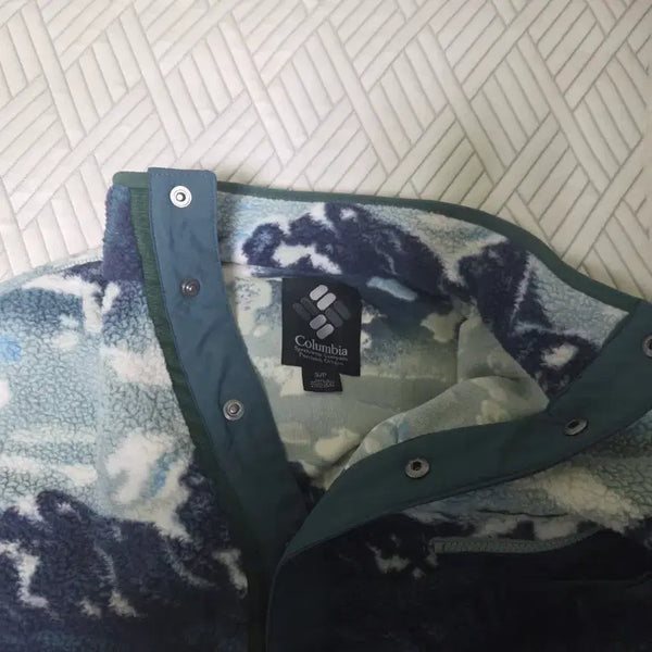 [BUNJANG] Columbia Fleece Pullover Blue/White / 컬럼비아 플리스 풀오버 블루/화이트