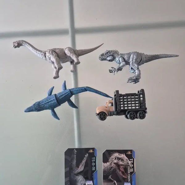 [BUNJANG] Blocki 4-Type Dinosaur & Vehicle Figure Bundle Set / 블로키 쥬라기 공원 4종 일괄