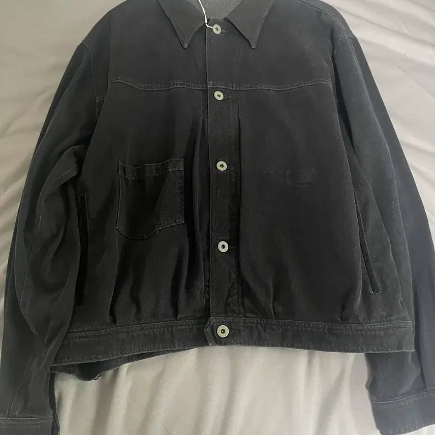 [BUNJANG] Polilu Leather Collar Trucker Jacket / 4)폴리테루 레더카라 트러커 자켓 유즈드 트러커