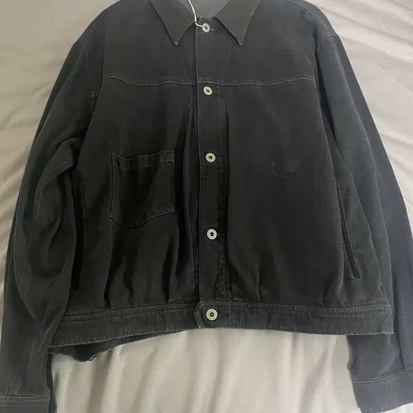 [BUNJANG] Polilu Leather Collar Trucker Jacket / 4)폴리테루 레더카라 트러커 자켓 유즈드 트러커