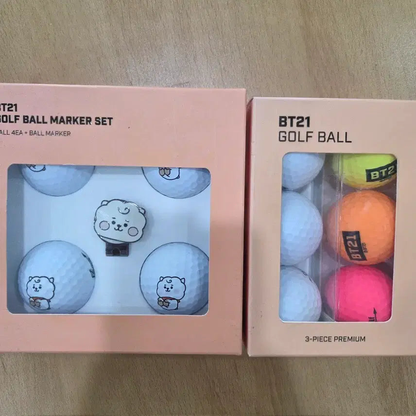 [BUNJANG] BT21 RJ Golf Balls & Ball Marker Bundle Set / BT21 골프공&볼마커 (RJ, 일괄)