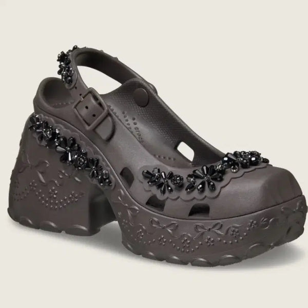 [BUNJANG] Simone Rocha x Crocs Ballerina Platform Espresso / 정품 시몬로샤 크록스 발레리나 플랫폼 에스프레소
