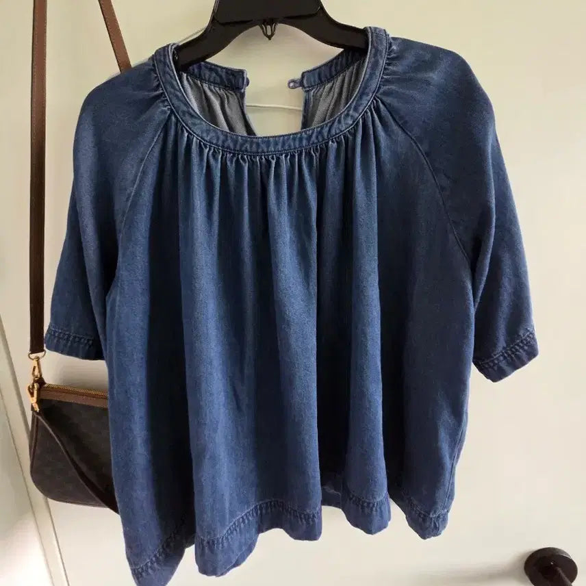 [BUNJANG] Blue Denim Blouse / 청 데님 블라우스