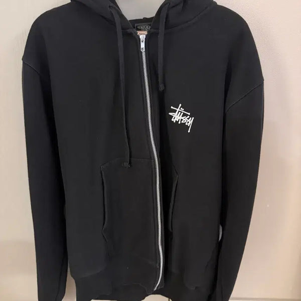 [BUNJANG] Stussy Basic Hood Zip-up Black L / 스투시 베이직 후드 집업 블랙 L