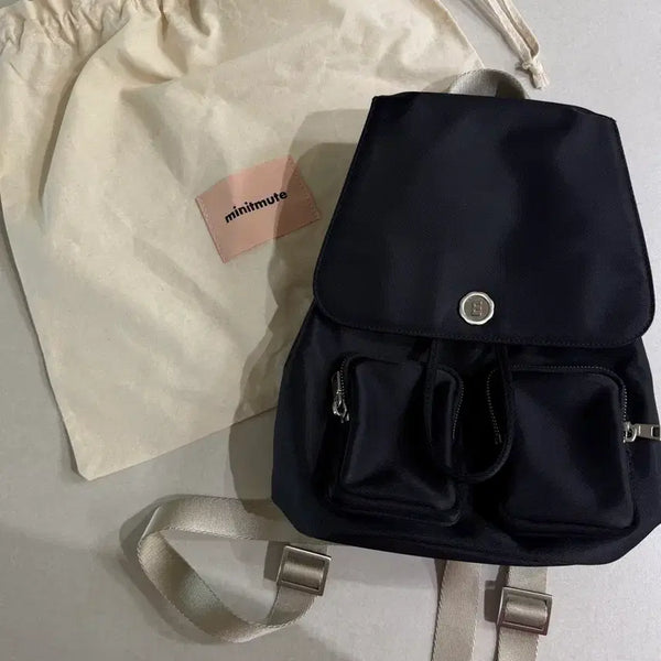 [BUNJANG] MinuteMute Clo Backpack Mix Black / 미닛뮤트 클로 백팩 믹스블랙 +더스트백 포함