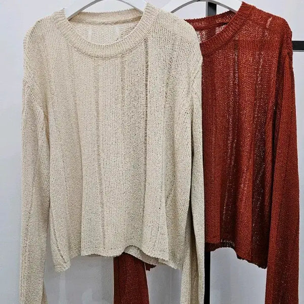 [BUNJANG] Unisex Knit Sweater (2 Colors) / 새제품 니트 2컬러