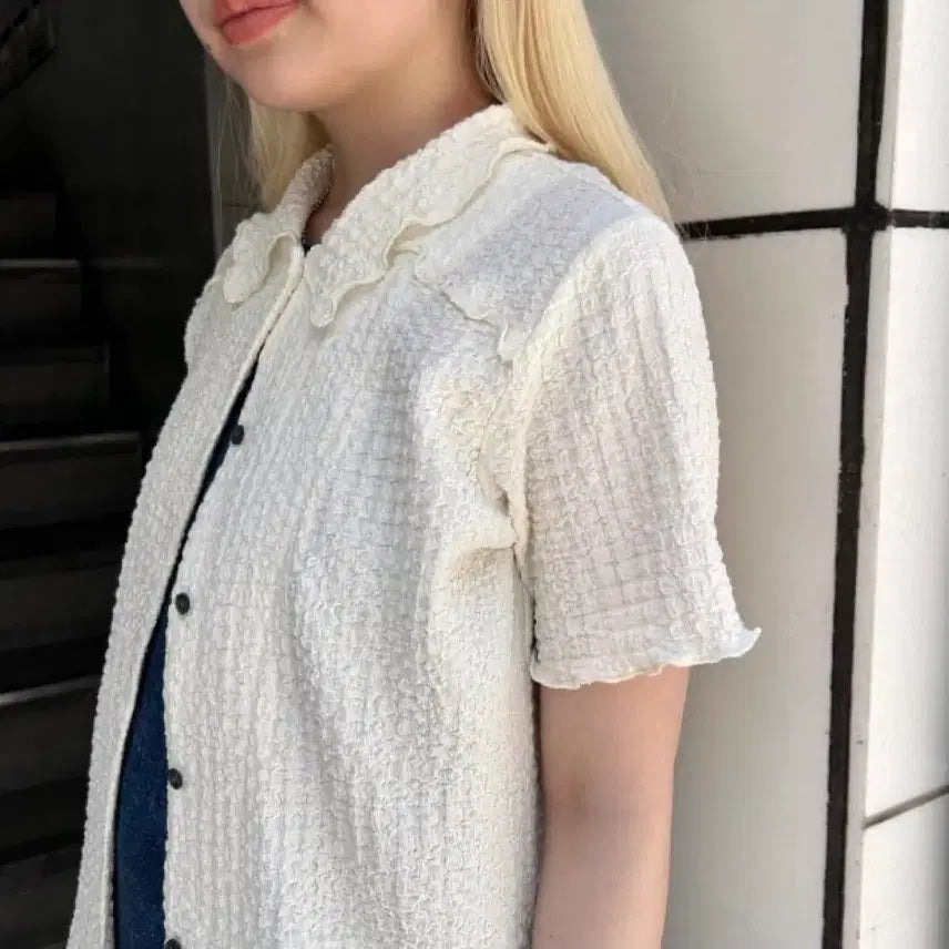 [BUNJANG] Ray Beams Shirred Mellow Shirt Blouse / 레이빔즈 Ray BEAMS 셔링 멜로우 셔츠 블라우스