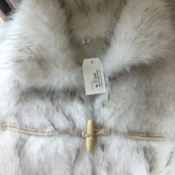 [BUNJANG] Vintage Shop Ivory Faux Fur Coat / 빈티지샵 퍼 코트 아이보리