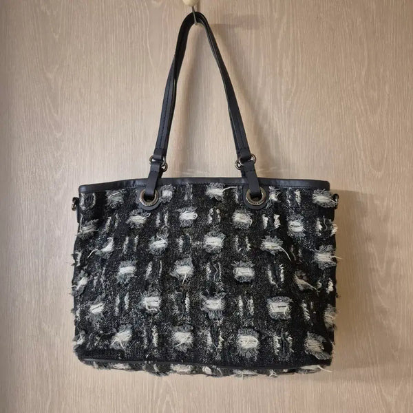 [BUNJANG] DAKS Textured Shoulder Bag Black/White / DAKS.  숄더백 블랙/화이트 텍스처