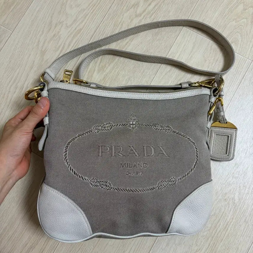 [BUNJANG] Prada Canapa Logo Crossbody Bag / (정품)프라다 캔버스 카나파 로고 크로스백 가방