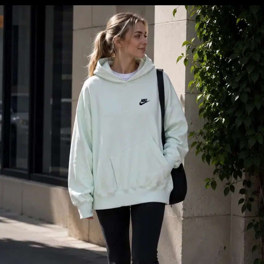 [BUNJANG] Nike Mint Pullover Hoodie / 나이키 민트색 후드티