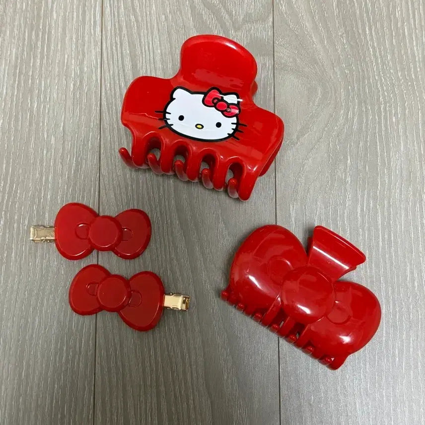 [BUNJANG] Kitsch X Hello Kitty Collaboration Hair Accessory Set (Bundle) / 헬로키티(일괄) Kitsch X Hellokitty (미사용품)