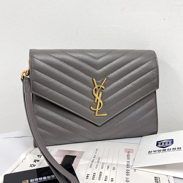 [BUNJANG] Saint Laurent Envelope Monogram Strap Clutch Bag (617662) / [감정완료] 생로랑 엔벨로프 모노그램 스트랩 클러치백 (617662)