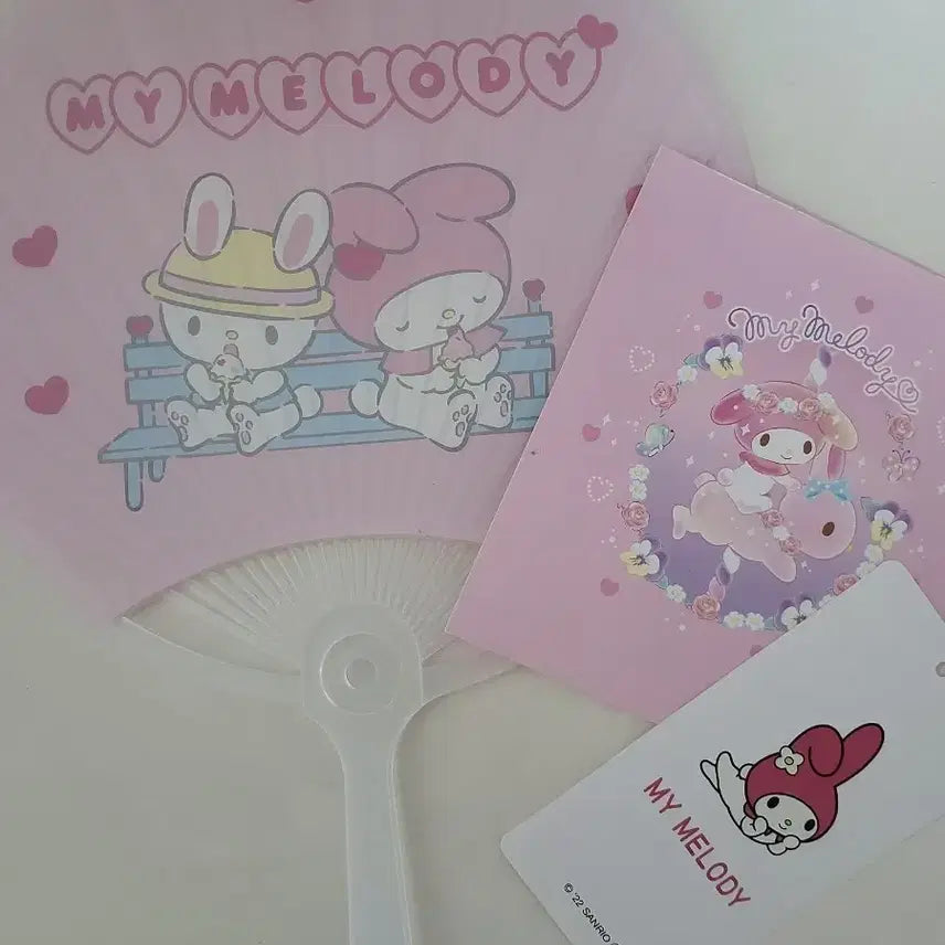 [BUNJANG] My Melody Fan Goods / 마이멜로디 부채 굿즈(+스티커서비스