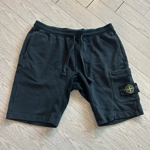 [BUNJANG] Stone Island Black Shorts / 스톤아일랜드 반바지 검정