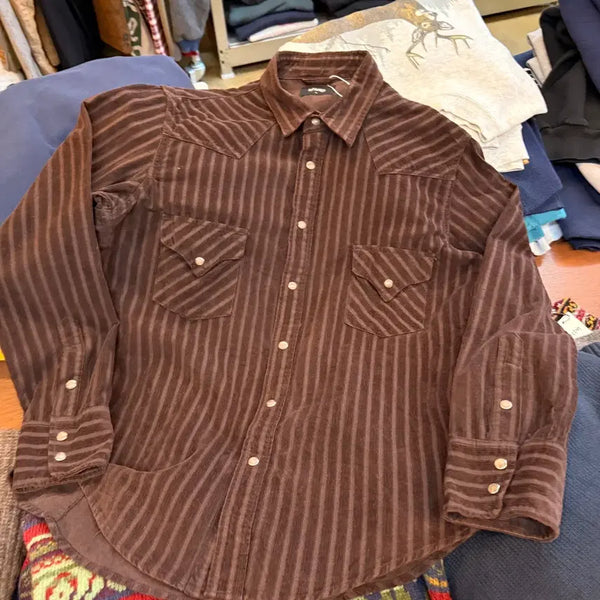 [BUNJANG] Hit Maker Corduroy Snap Button Western Shirt / 히트메이커 코듀로이 스냅버튼 웨스턴 셔츠