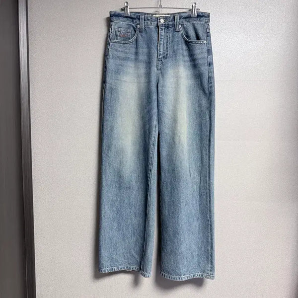 [BUNJANG] PLAC Loose Wide Straight Denim Pants (Light Wash) / PLAC 플랙진 루즈 와이드 스트레이트 데님 팬츠 남성 29인치 연청