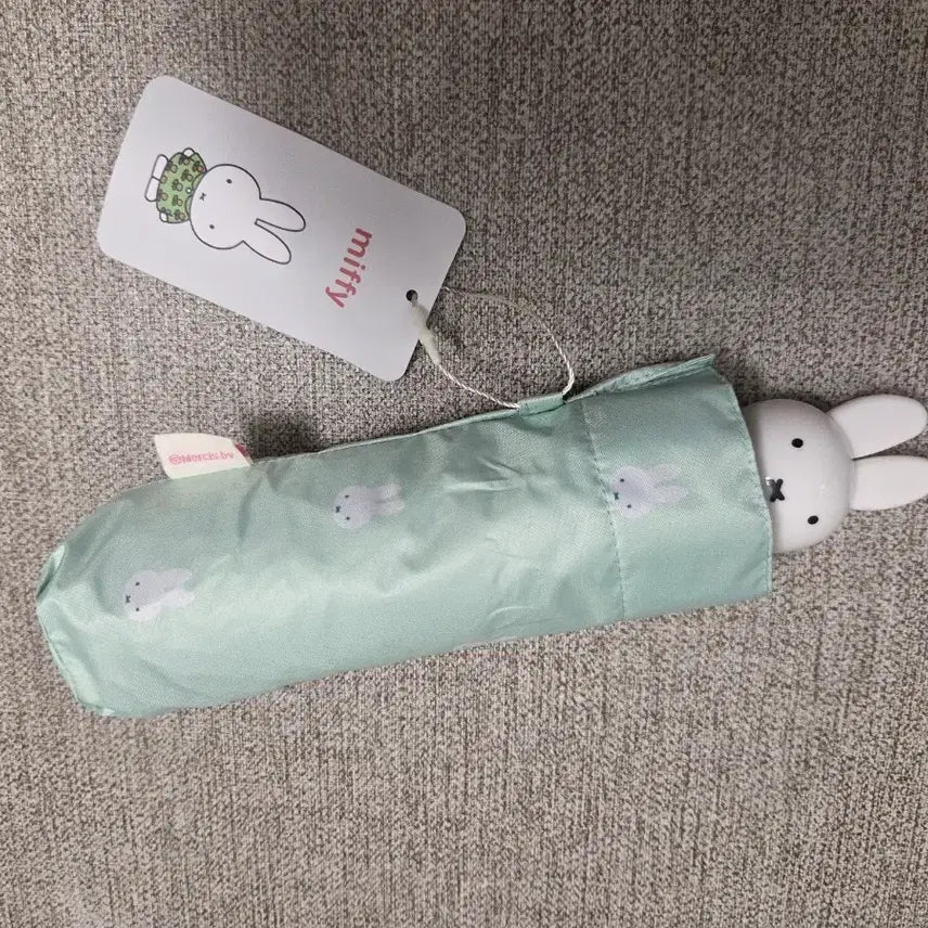 [BUNJANG] Miffy Mint Folding Umbrella / 미피 접이식 우산 민트색