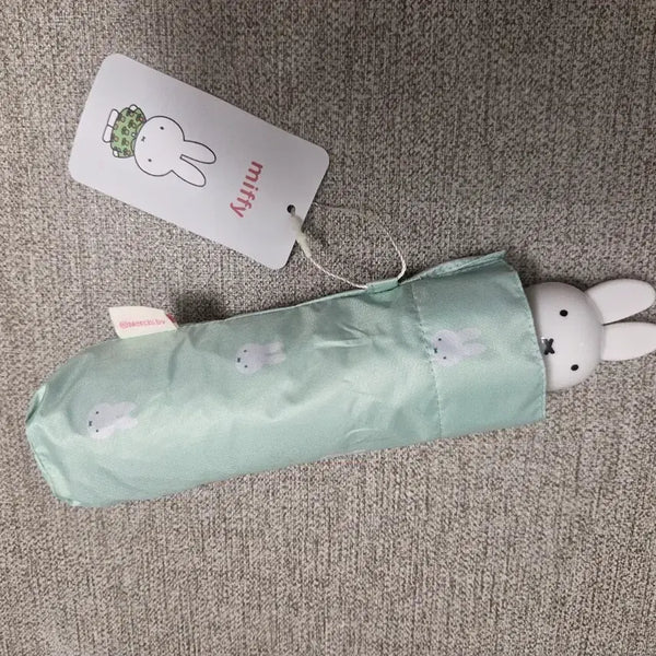 [BUNJANG] Miffy Mint Folding Umbrella / 미피 접이식 우산 민트색