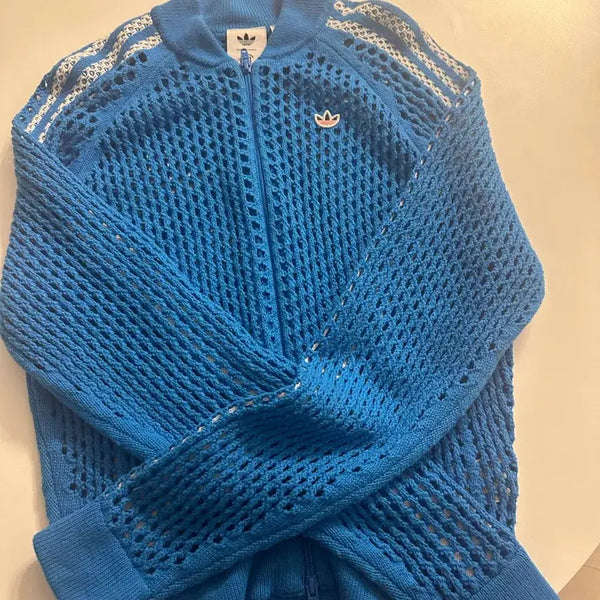 [BUNJANG] Adidas x Klättermusen Blue Knit Zip-Up / 아디다스 클랏 블루 니트 집업