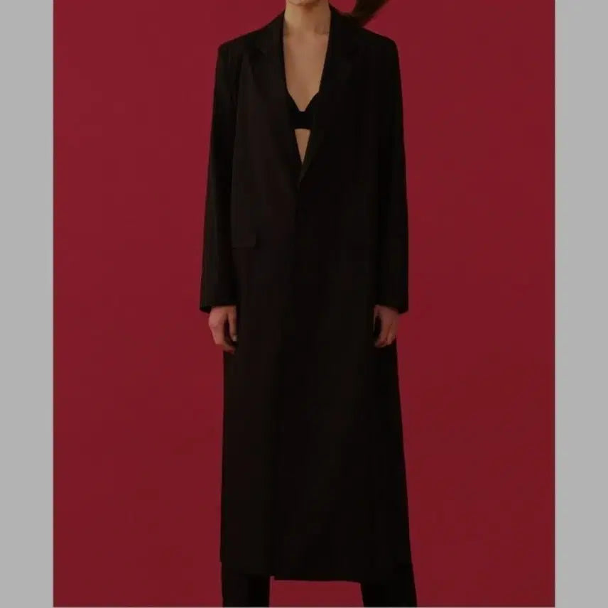 [BUNJANG] Venecy Berry Long Coat Black / VENECY 벤에시 베리 롱 코트 1size _ 여성