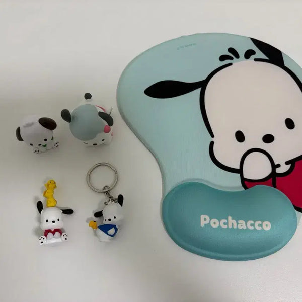 [BUNJANG] Pochacco Mousepad, Keychain, Figure Bundle Set / 포차코 마우스패드 키링 피규어