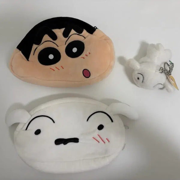 [BUNJANG] Dr.G Crayon Shin-chan Whitey Pouch Keyring / 닥터지 짱구 흰둥이 파우치 키링