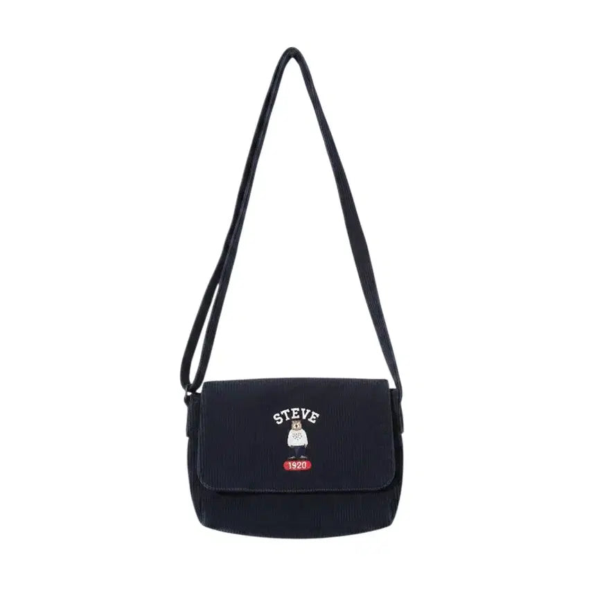 [BUNJANG] Steve Bear Corduroy Mini Bag / 스티브베어 코듀로이 미니백