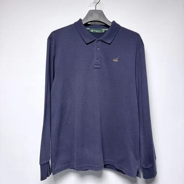 [BUNJANG] Royal County Polo Club Men's Navy Long Sleeve Polo Shirt 2XL (110) / 폴로 클럽 카라 긴팔티 남성 2XL(110) 네이비