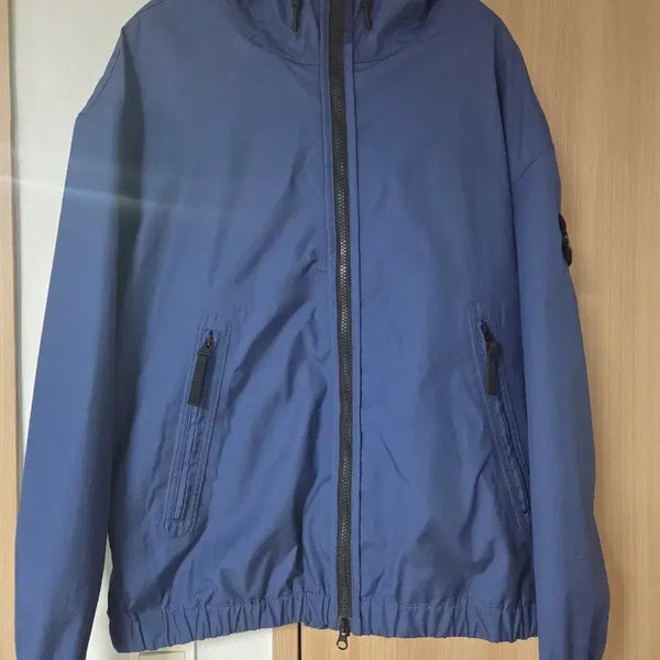 [BUNJANG] Stone Island Hooded Windbreaker Blue L / 스톤아일랜드 후드 바람막이 블루 L