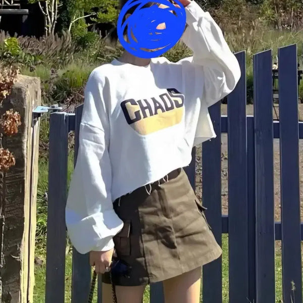 [BUNJANG] CHADS Cropped Sweatshirt / CHADS 크롭 맨투맨 쇼핑몰 정리 처분 새상품 에이블리 지그재그 존예 원가이하