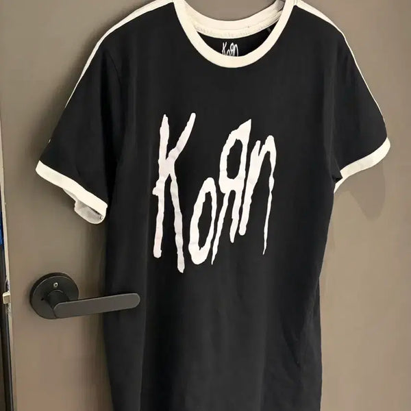 [BUNJANG] Korn Ringer T-Shirt / Korn 콘 머천다이즈 링거 티셔츠 팝니다!