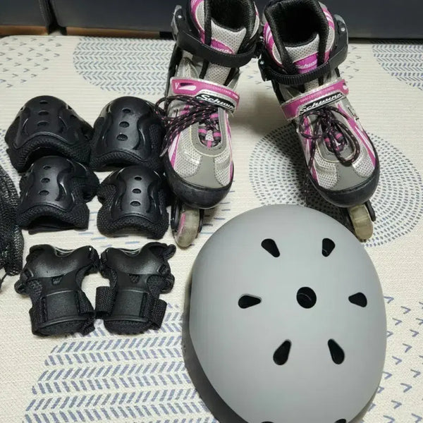 [BUNJANG] Adjustable Inline Skates Full Set (180-220mm) with Protective Gear and Helmet / 인라인 스케이트 풀세트 180-220