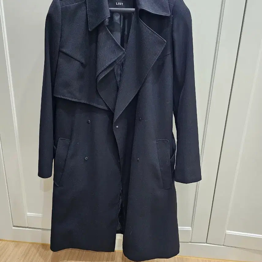 [BUNJANG] LIST Trench Coat Black / 리스트 트렌치코트 블랙
