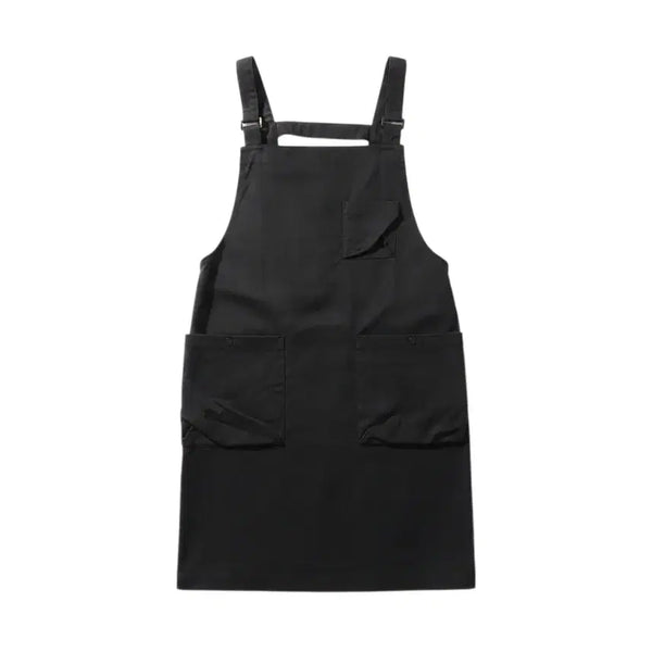 [BUNJANG] Black Pocket Nylon Apron / F사이즈/ 블랙 포켓 나일론 앞치마 38-9
