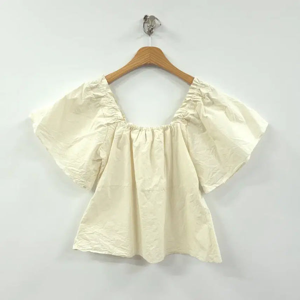 [BUNJANG] 24hours 7days Square Neck Blouse / 24hours 7days) 스퀘어넥  블라우스 -F