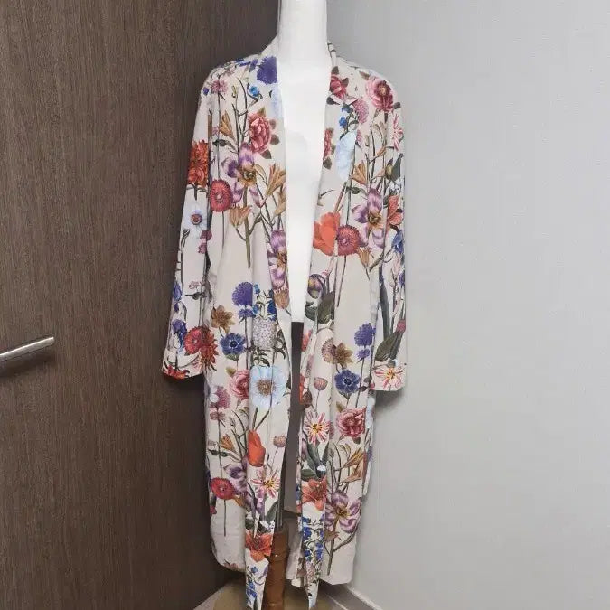 [BUNJANG] LEBEIGE Flower Pattern Wrap Style Long Dress/Outer / 르베이지(77)플라워패턴랩스타일롱원피스/아우터