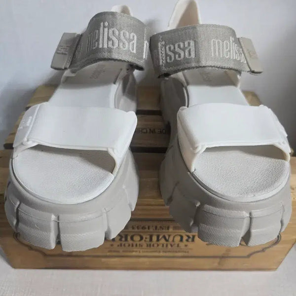[BUNJANG] Melissa Platform Sandals White/Gray / 멜리사 플랫폼 샌들 화이트/그레이  유로39