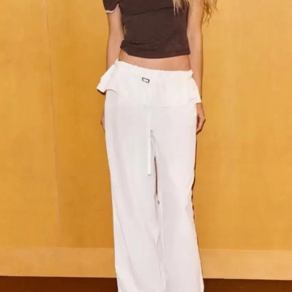 [BUNJANG] Zara Nylon Overlay Waist Pants - Size S / 자라 나일론 오버레이 웨이스트 팬츠 s