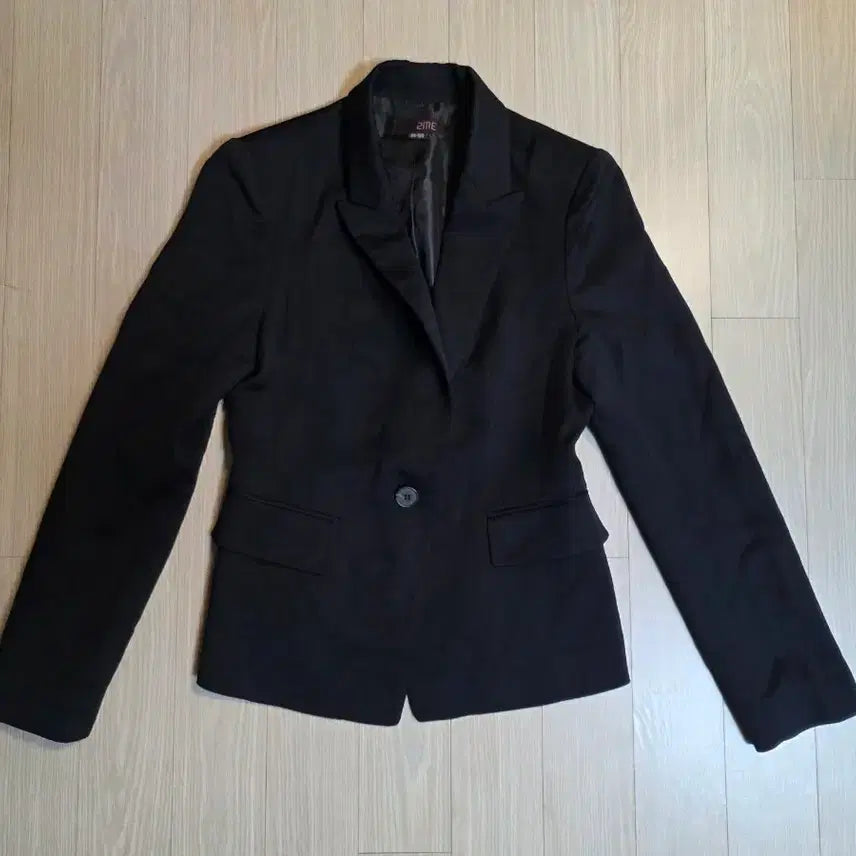 [BUNJANG] 2ME Women's Black Wool Blend Single-Button Suit Jacket (Size M) / 여성66(M) 투미 2ME  정장 블랙 정장 자켓 (기본자켓 오피스룩, 면접룩, 출근룩)