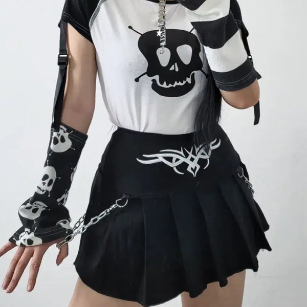 [BUNJANG] Goth Chain Skirt / 고스 체인 스커트/무대의상