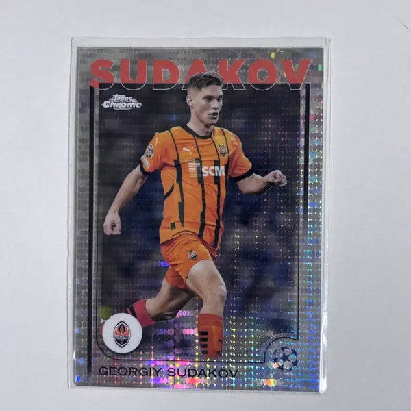 [BUNJANG] Topps Chrome Sudakov Pulsar Soccer Card / 탑스 크롬 수다코우 펄사 축구 카드