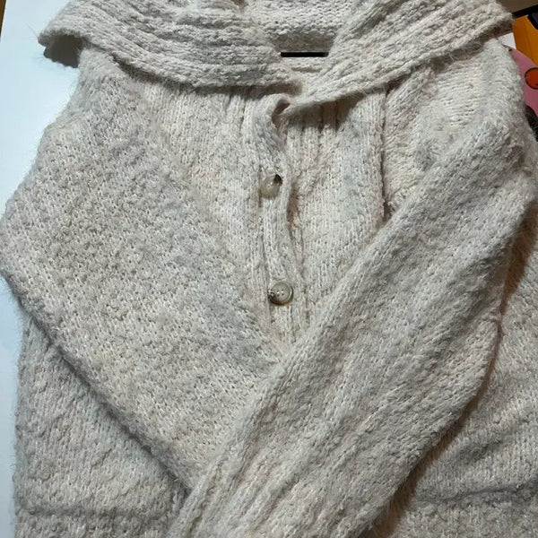 [BUNJANG] Naning9 Cardigan Jacket Beige Knit / (난닝9 브랜드)가디건자켓