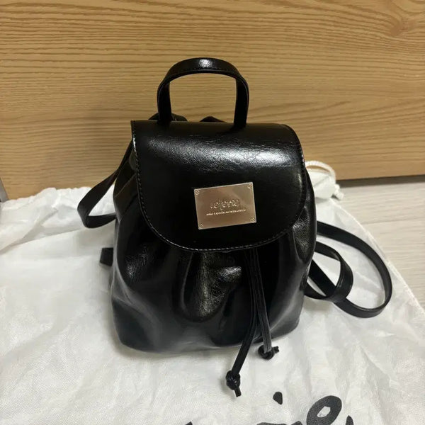 [BUNJANG] Letterry Mini Backpack (Black) / 레터리 미니백택(블랙)
