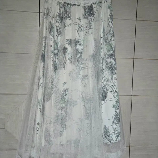 [BUNJANG] Doho Chiffon Long Skirt / 도호 쉬폰 롱 스커트
