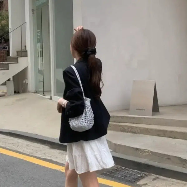 [BUNJANG] Ounce Glitter Bag Silver / 온스 글리터백 실버 팝니다