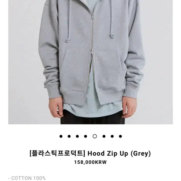 [BUNJANG] Plastic Product Grey Hooded Zip-Up Jacket / 플라스틱프로덕트 후드 집업 그레이