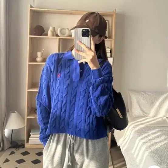 [BUNJANG] Polo Women's Knit Sweater / 폴로니트 폴로 여자니트