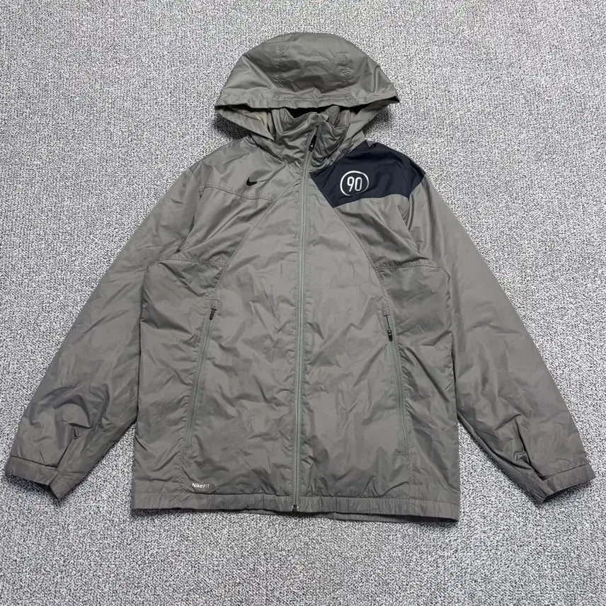 [BUNJANG] Nike Total 90 Old School Windbreaker Jacket - Grey / M 나이키 올드스쿨 토탈 90 그레이 바람막이 자켓 0831